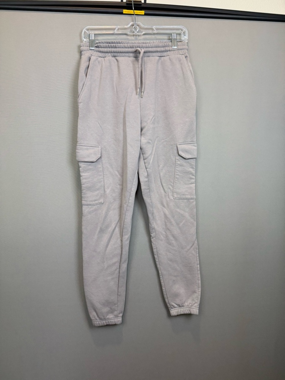 Women's Cargo Jogger Pants in Light Gray